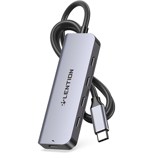 LENTION USB C ハブ 4*USB 3.2 Gen 2 (USB-Cタイプ) 10Gbps 高速データ転送 100W PD給電