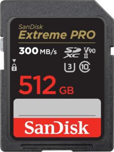 SanDisk SDXCカード 512GB V90対応